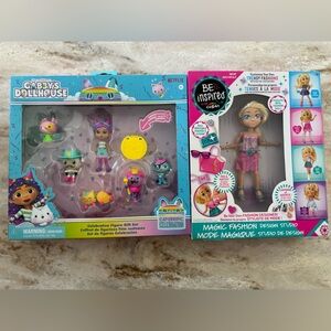 Kids Fashion Design Studio Set and Gabby’s Dollhouse figurines